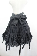 画像3: FRILL / 鳥かごレースフリルスカート  黒 I-26-07-03-097-HN-SK-TE-ZI (3)