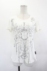 画像1: Ozz Croce / ゴシックプリントトップス  白 I-26-07-05-053-OO-TO-TE-ZI (1)