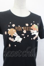 画像4: PINK HOUSE / さくらうさぎプリントカットソー  黒 I-26-07-05-062-LO-TO-SA-ZI (4)