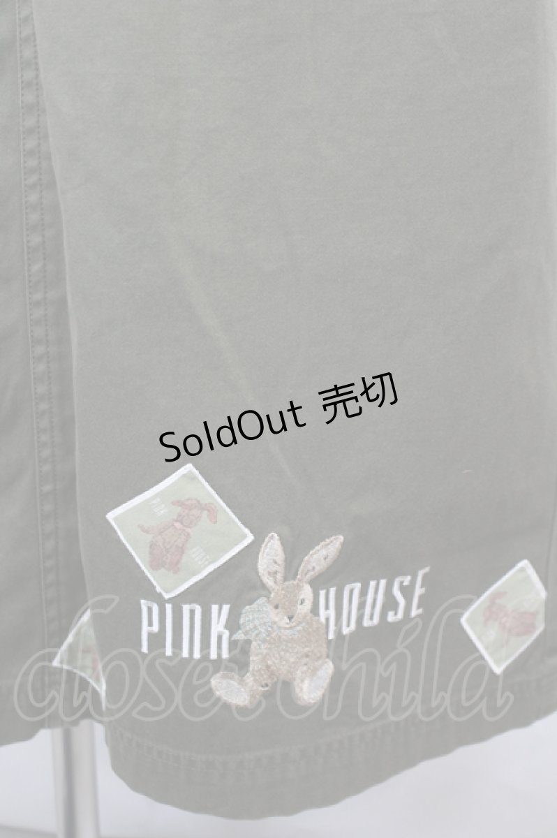 画像3: PINK HOUSE / 裾うさぎさん刺繍スカート  カーキ I-26-07-05-101-LO-SK-SA-ZI (3)