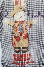 画像5: Karl Helmut / うさぎ刺繍ギンガムチェックシャツ  黒Ｘ白チェック I-26-07-05-018-EL-BL-SA-ZI (5)