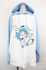 画像1: NieR Clothing / NieRちゃんパーカー F サックスＸ白 I-26-07-07-037-PU-TO-SA-ZI (1)
