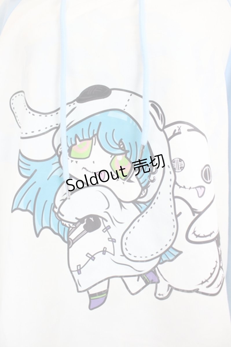 画像3: NieR Clothing / NieRちゃんパーカー F サックスＸ白 I-26-07-07-037-PU-TO-SA-ZI (3)