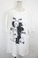 画像1: NieR Clothing / 手書き風プリント BIG TEE XL 白Ｘ黒 I-26-07-07-039-PU-TO-SA-ZI (1)