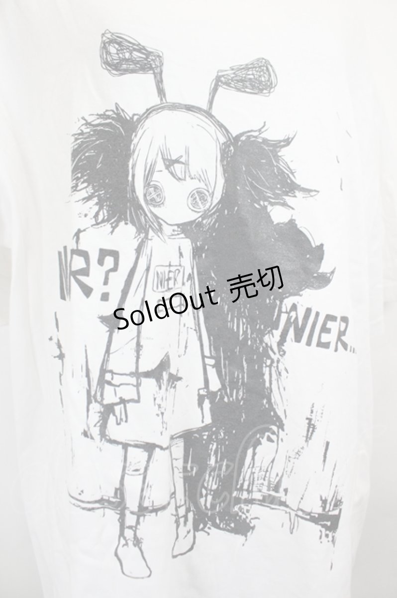 画像3: NieR Clothing / 手書き風プリント BIG TEE XL 白Ｘ黒 I-26-07-07-039-PU-TO-SA-ZI (3)