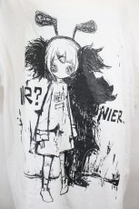 画像3: NieR Clothing / 手書き風プリント BIG TEE XL 白Ｘ黒 I-26-07-07-039-PU-TO-SA-ZI (3)