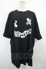 画像1: NieR Clothing / おかおプリントBIG TEE XXXL 白Ｘ黒 I-26-07-07-040-PU-TO-SA-ZI (1)