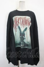 画像1: NieR Clothing / うさぎさんカットソー XL 黒 I-26-07-07-041-PU-TO-SA-ZI (1)