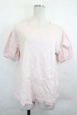 画像1: PINK HOUSE / ロゴプリントパフスリーブカットソー 3(M) ピンク I-26-07-07-043-LO-TO-SA-ZI (1)