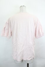 画像2: PINK HOUSE / ロゴプリントパフスリーブカットソー 3(M) ピンク I-26-07-07-043-LO-TO-SA-ZI (2)