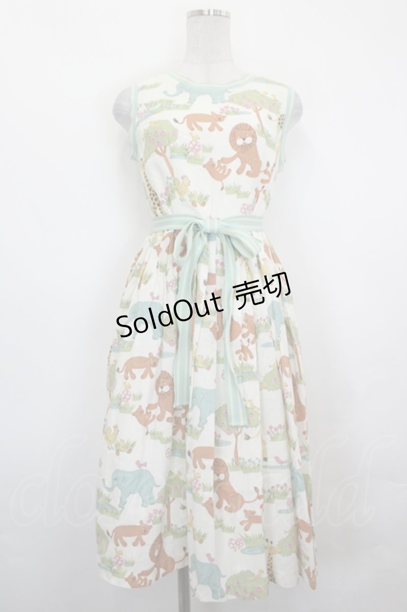 画像1: Jane Marple / zoo ptジャンパースカート  グリーンX白 I-26-07-07-064-JM-OP-SA-ZI (1)