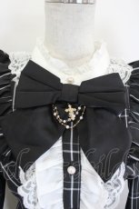 画像3: Secret Honey / アクセサリーリボンチェックワンピース 2 黒 I-26-07-07-071-CA-BL-TE-ZI (3)