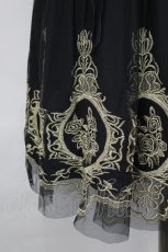 画像3: axes femme / ビスチェ切替刺繍入りドレス  黒Ｘゴールド I-26-07-07-083-AX-OP-SA-ZI (3)