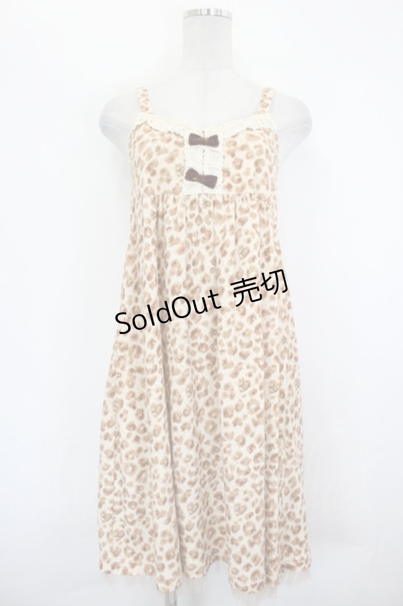 画像1: Shirley Temple / レオパードワンピース 150 ブラウン I-26-07-07-085-ET-OP-SA-ZI (1)