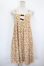 画像1: Shirley Temple / レオパードワンピース 150 ブラウン I-26-07-07-085-ET-OP-SA-ZI (1)