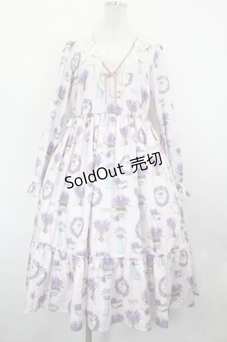 画像1: Melody BasKet / Lavender gardenワンピース M ピンク I-26-07-07-093-LO-OP-SA-ZI (1)