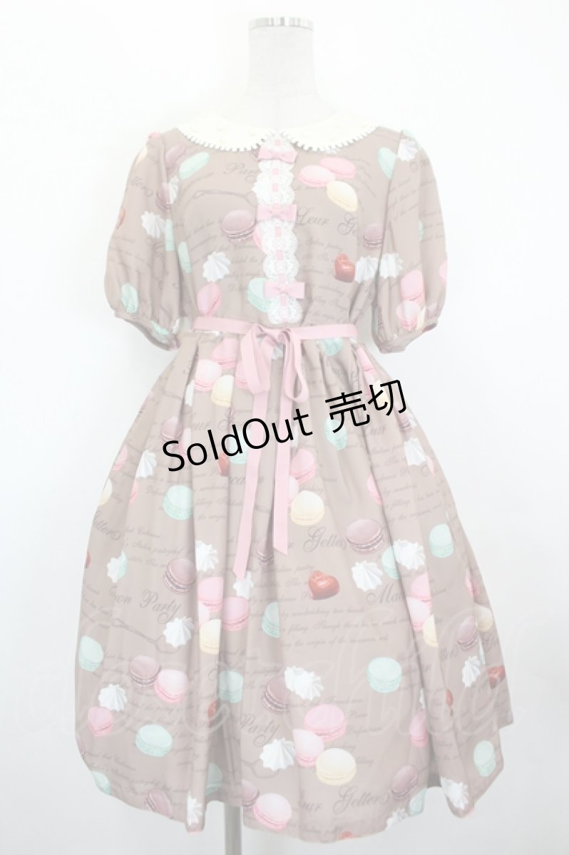 画像1: Leur Getter / Macaron Party袖付きワンピース  チョコ I-26-07-07-094-LU-OP-SA-ZI (1)