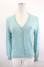 画像1: Jane Marple / JM刺繍ニットカーディガン  ブルー I-26-07-07-016-JM-TO-SA-ZI (1)