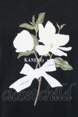画像4: KANEKO ISAO / くちなしプリント半袖カットソー  黒Ｘ白 I-26-07-09-028-EL-TO-SA-ZI (4)