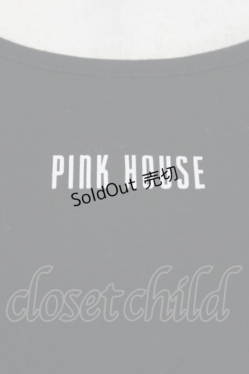 画像4: PINK HOUSE / ロゴ半袖カットソー  黒Ｘ白 I-26-07-09-029-LO-TO-SA-ZI (4)