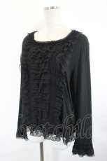 画像3: INGEBORG / レース&シフォンフリルカットソー 4(サイズ11号) 黒 I-26-07-09-032-LO-TO-SA-ZI (3)