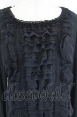 画像4: INGEBORG / レース&シフォンフリルカットソー 4(サイズ11号) 黒 I-26-07-09-032-LO-TO-SA-ZI (4)