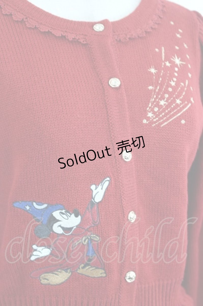 画像4: axes femme kawaii / 【Disney】ファンタジア／ニットカーデ  赤 I-26-07-09-041-AX-TO-TE-ZI (4)