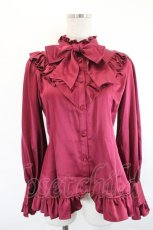 画像1: ATELIER PIERROT / Lumiere Blouse  ボルドー I-26-07-09-045-EL-BL-SA-ZI (1)