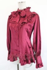 画像3: ATELIER PIERROT / Lumiere Blouse  ボルドー I-26-07-09-045-EL-BL-SA-ZI (3)