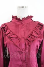 画像4: ATELIER PIERROT / Lumiere Blouse  ボルドー I-26-07-09-045-EL-BL-SA-ZI (4)