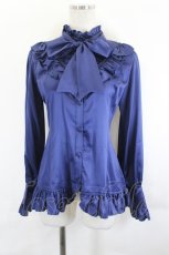 画像1: ATELIER PIERROT / Lumiere Blouse  ネイビー I-26-07-09-046-EL-BL-SA-ZI (1)