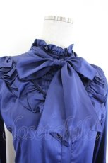 画像2: ATELIER PIERROT / Lumiere Blouse  ネイビー I-26-07-09-046-EL-BL-SA-ZI (2)