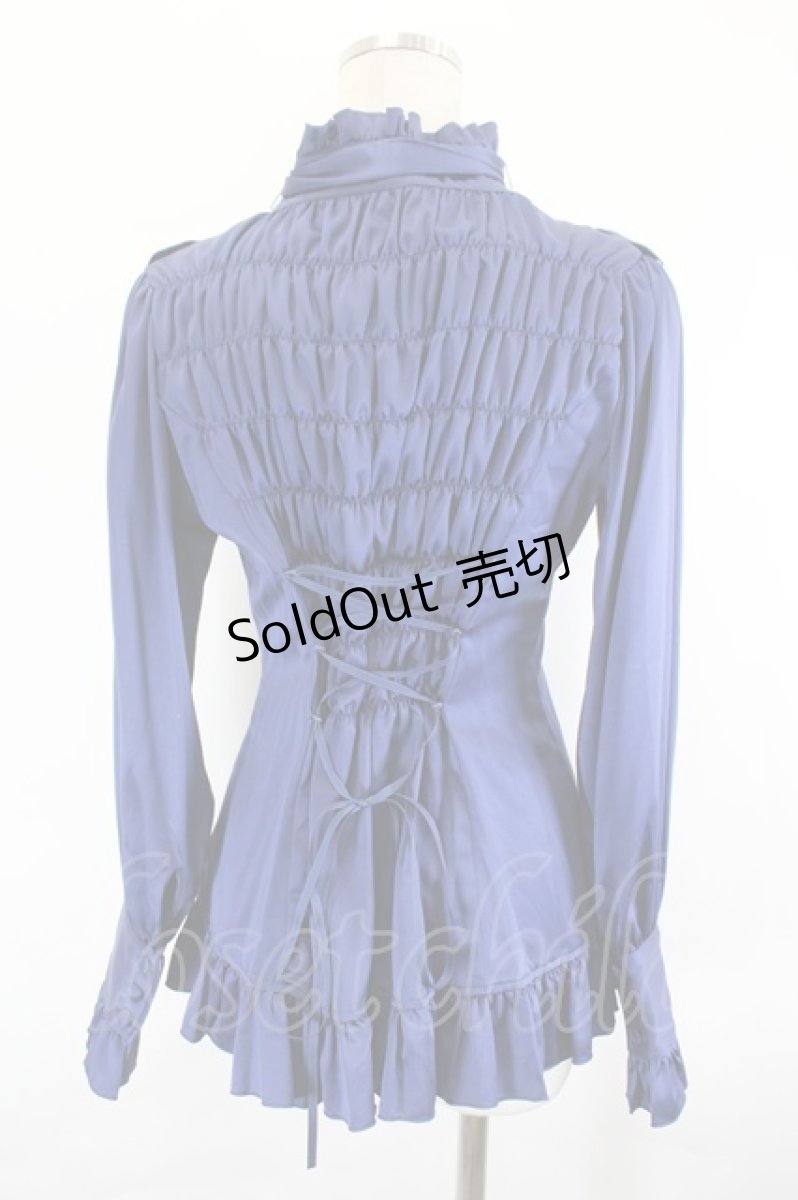 画像3: ATELIER PIERROT / Lumiere Blouse  ネイビー I-26-07-09-046-EL-BL-SA-ZI (3)