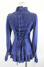 画像3: ATELIER PIERROT / Lumiere Blouse  ネイビー I-26-07-09-046-EL-BL-SA-ZI (3)