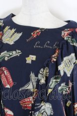 画像2: Jane Marple Dans Le Salon / The good oldフリルヨークドレス M ネイビー I-26-07-09-066-JM-OP-SZ-ZI (2)
