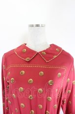 画像2: Jane Marple Dans Le Salon / Granny’s buttons day dress  赤 I-26-07-09-073-JM-OP-SA-ZI (2)