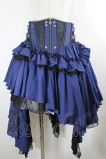 画像1: OZZ ANGELO / 薔薇刺繍レースイレヘムスカート  ネイビー I-26-07-09-092-OO-SK-TE-ZI (1)