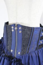 画像2: OZZ ANGELO / 薔薇刺繍レースイレヘムスカート  ネイビー I-26-07-09-092-OO-SK-TE-ZI (2)