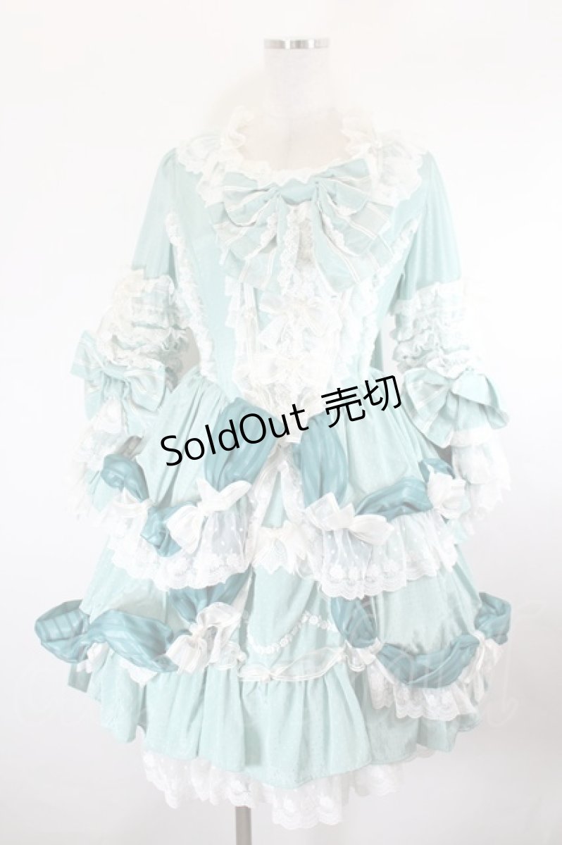 画像1: BABY,THE STARS SHINE BRIGHT / アンリエッタ姫の舞踏会ワンピースドレス・キャノティエセット  グリーン I-26-07-09-095-BA-OP-SA-ZI (1)