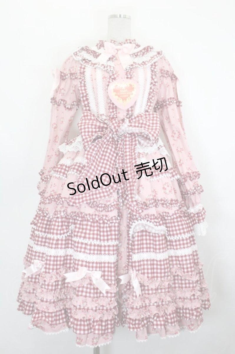 画像1: BABY,THE STARS SHINE BRIGHT / Berry Sweet Bouquetロングワンピース  ピンク I-26-07-09-096-BA-OP-SA-ZI (1)