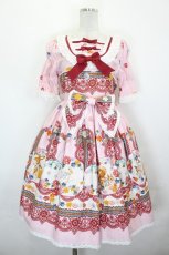 画像1: BABY,THE STARS SHINE BRIGHT / Pastoral Decoration Palette柄ワンピース  ピンク I-26-07-09-099-BA-OP-SA-ZI (1)