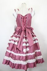 画像2: BABY,THE STARS SHINE BRIGHT / Rose Lace Rococoジャンパースカート  プラム I-26-07-09-103-BA-OP-SA-ZI (2)