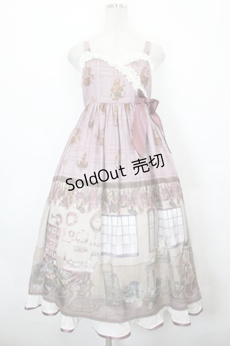 画像1: ALICE and the PIRATES / Le petit fleuriste〜永遠の花束とあなたを待つ時間〜柄ジャンパースカートII  モーヴ I-26-07-09-104-PA-OP-SA-ZI (1)
