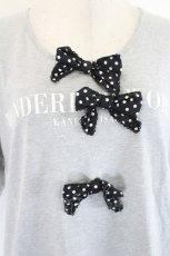 画像4: WONDERFUL WORLD / ロゴ&ドットリボン  グレーＸ黒 I-26-07-09-021-LO-TO-SA-ZI (4)