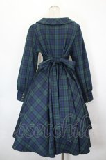 画像2: Favorite / グリーンチェックの全円シャツワンピース  グリーン I-26-07-11-052-LO-TO-TE-ZI (2)
