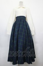 画像1: Favorite / 英国チェックのお嬢様上品ワンピース  アイボリー×グリーン I-26-07-11-053-LO-OP-TE-ZI (1)