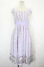 画像1: axes femme POETIQUE / うさぎ柄シフォンワンピース  ラベンダー I-26-07-11-056-AX-OP-TE-ZI (1)