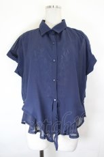 画像1: axes femme / レースシフォン重ねブラウス  ネイビー I-26-07-11-007-AX-BL-TE-ZI (1)