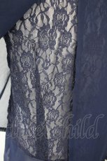 画像3: axes femme / レースシフォン重ねブラウス  ネイビー I-26-07-11-007-AX-BL-TE-ZI (3)
