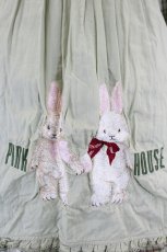 画像6: PINK HOUSE / バラ園うさぎエプロン付きオリジナルチェックチュニック  グリーン I-26-07-11-068-LO-TO-TE-ZI (6)